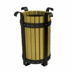 Wooden Waste Bin 2